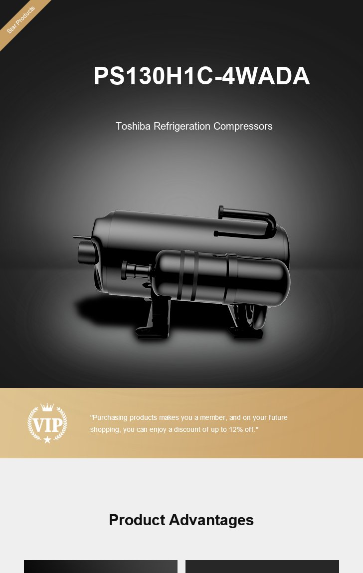 Toshiba Compressor PS130H1C-4WADA, technical parameters pdf, structure diagram